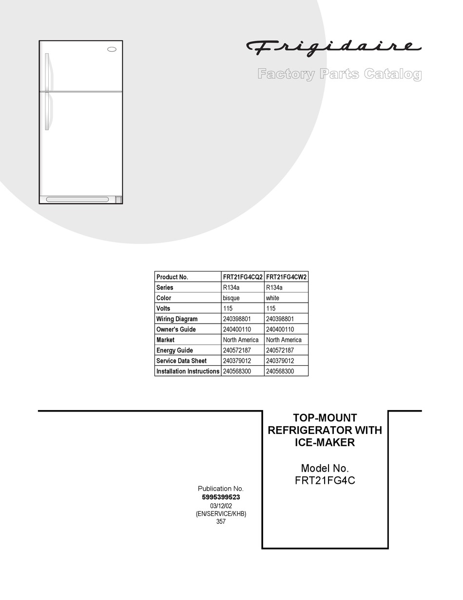 Frigidaire Model Number Frt 21p5aq7 Diagrams Frigidaire Fkfh