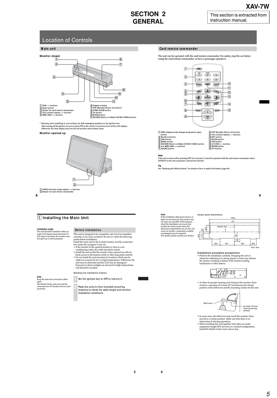 SONY XAV AX3250 DAB In Car Media Receiver Instruction