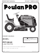 Poulan Pro PP18542 Owner's Manual