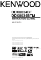 Kenwood DDX8034BTM Instruction Manual