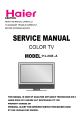 Haier HL26B-A Service Manual