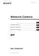 Sony SNC-Z20P Installation Manual