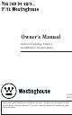 Westinghouse W-349 Owner's Manual