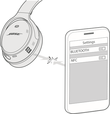 Bose - QUIETCOMFORT 35 II - Connect using NFC on your mobile device Connect using NFC on your mobile device