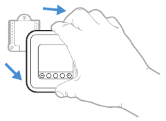 Honeywell - T6 Pro - Pull to remove the thermostat from the UWP. Pull to remove the thermostat from the UWP.