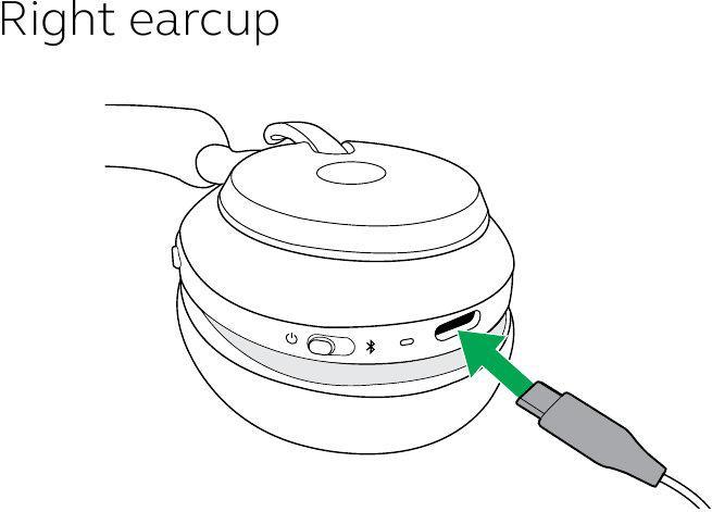 Jabra - Evolve2 65 - Charge using USB charging cable Charge using USB charging cable