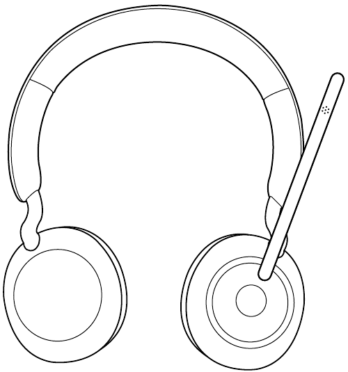 Jabra - Evolve2 65 - Fold flat for storage Fold flat for storage