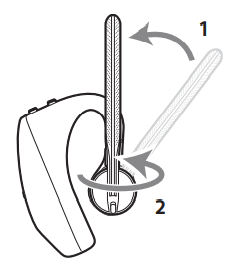 Plantronics - Poly Voyager 5200 Series - To wear the headset on your other ear Step 1 To wear the headset on your other ear Step 1