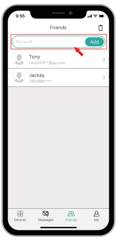 Meco - Smart Home Video Doorbell - Share Device Step 2 Share Device Step 2