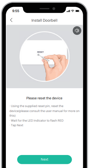 Meco - Smart Home Video Doorbell - Wi-Fi Set Up Step 4 Wi-Fi Set Up Step 4