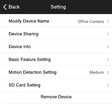Merkury Innovations - SMART WI-FI CAMERA - Device Settings Device Settings