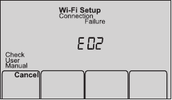 Honeywell - RTH6500WF - Error Codes Step 1 Error Codes Step 1