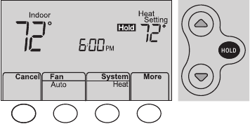 Honeywell - RTH6500WF - Overriding schedules permanently Overriding schedules permanently