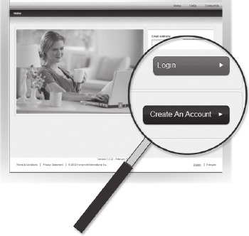 Honeywell - RTH6500WF - Registering your thermostat online Step 2 Registering your thermostat online Step 2