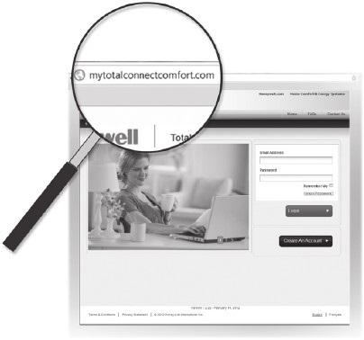 Honeywell - RTH6500WF - Registering your thermostat online Step 1 Registering your thermostat online Step 1