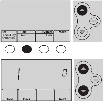 Honeywell - RTH6500WF - Setting functions and options Setting functions and options