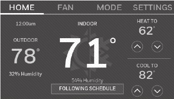 Honeywell - RTH9585WF1004 - Auto changeover Auto changeover