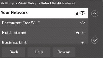 Honeywell - RTH9585WF1004 - Connecting to your Wi-Fi network Step 2 Connecting to your Wi-Fi network Step 2