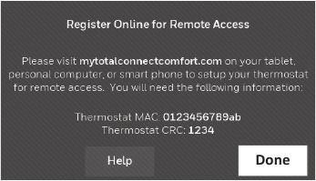 Honeywell - RTH9585WF1004 - Connecting to your Wi-Fi network Step 5 Connecting to your Wi-Fi network Step 5