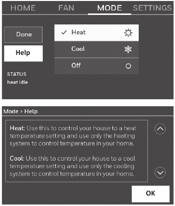 Honeywell - RTH9585WF1004 - Getting help and responding to alerts Step 1 Getting help and responding to alerts Step 1