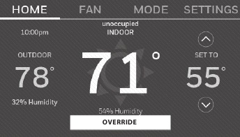 Honeywell - RTH9585WF1004 - Initiating occupancy mode: business use Initiating occupancy mode: business use