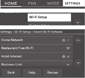 Honeywell - RTH9585WF1004 - Reconnecting your Wi-Fi network Reconnecting your Wi-Fi network