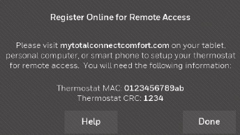 Honeywell - RTH9585WF1004 - Registering your thermostat online Step 4 Registering your thermostat online Step 4