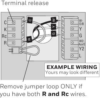 Honeywell - RTH9585WF1004 - Wiring Step 1 Wiring Step 1