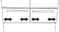 Whirlpool - WRX735SDHZ - Adjust the Drawer Fronts Side to Side Step 1 Adjust the Drawer Fronts Side to Side Step 1
