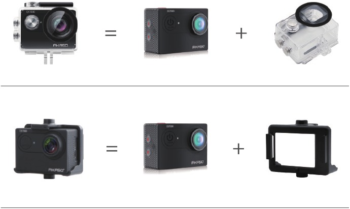 Akaso - EK7000 - MOUNTING YOUR CAMERA Step 1 MOUNTING YOUR CAMERA Step 1