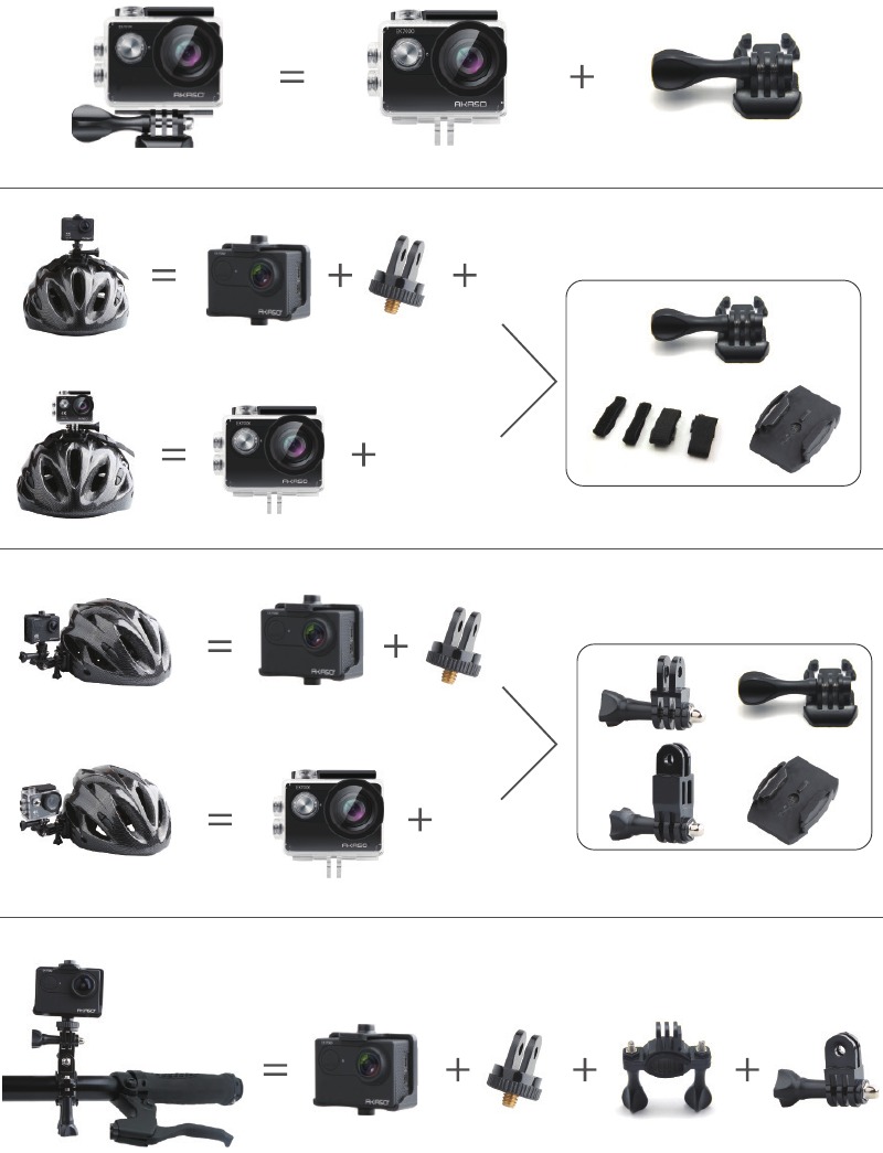Akaso - EK7000 - MOUNTING YOUR CAMERA Step 2 MOUNTING YOUR CAMERA Step 2
