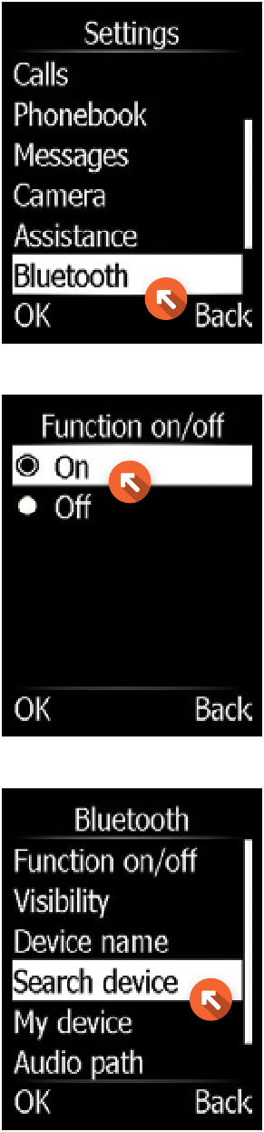 Consumer Cellular - DORO PhoneEasy 626 - BLUETOOTH SETTINGS Step 2 BLUETOOTH SETTINGS Step 2