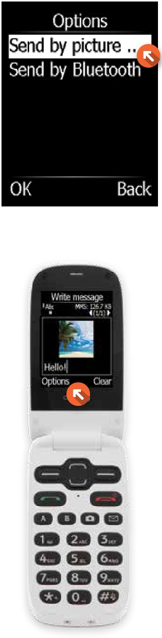 Consumer Cellular - DORO PhoneEasy 626 - CREATING AND SENDING TEXT & PICTURE MESSAGES Step 2 CREATING AND SENDING TEXT & PICTURE MESSAGES Step 2