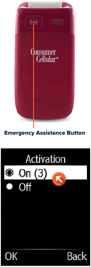 Consumer Cellular - DORO PhoneEasy 626 - EMERGENCY ASSISTANCE BUTTON Step 1 EMERGENCY ASSISTANCE BUTTON Step 1