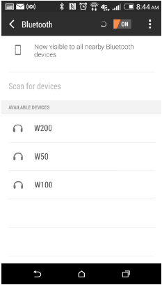 Hitachi - W50 - Bluetooth Setup Bluetooth Setup