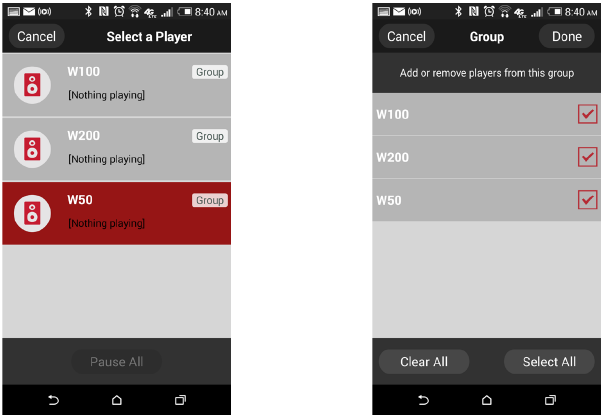 Hitachi - W50 - Grouping Speakers (Party Mode) Grouping Speakers (Party Mode)