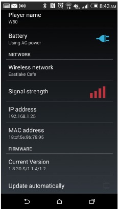 Hitachi - W50 - Speaker IP & MAC address Step 3 Speaker IP & MAC address Step 3
