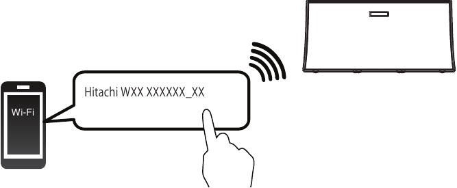 Hitachi - W50 - Using a mobile device for Wi-Fi setup Step 2 Using a mobile device for Wi-Fi setup Step 2