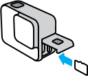 GoPro - HERO7 Silver - INSTALLING YOUR MICROSD CARD Step 2 INSTALLING YOUR MICROSD CARD Step 2