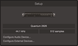 PRESONUS - Quantum 2626 - Configuring Audio Devices Step 1 Configuring Audio Devices Step 1