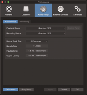 PRESONUS - Quantum 2626 - Configuring Audio Devices Step 2 Configuring Audio Devices Step 2