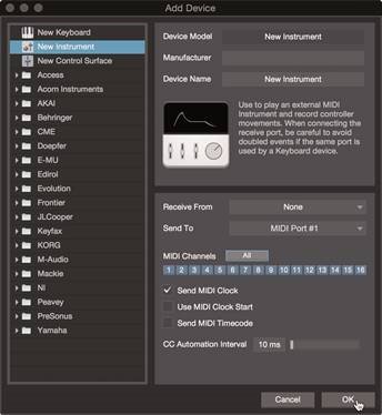 PRESONUS - Quantum 2626 - Setting up an external MIDI sound module from the Start page Step 2 Setting up an external MIDI sound module from the Start page Step 2