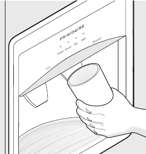 Frigidaire - FFSS2615TS - AUTOMATIC ICE & WATER DISPENSER Step 3 AUTOMATIC ICE & WATER DISPENSER Step 3