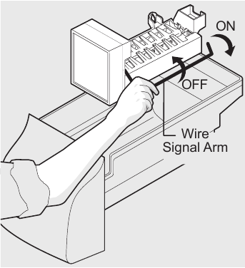Frigidaire - FFSS2615TS - Turning the SIDE MOUNTED Ice Maker On and Off Turning the SIDE MOUNTED Ice Maker On and Off