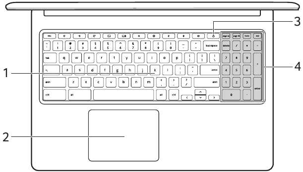 Acer - Chromebook 315 - Keyboard view Keyboard view