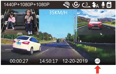 Vantrue - OnDash N4 - Collision Detection Triggered Collision Detection Triggered