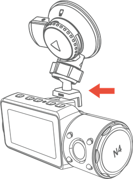 Vantrue - OnDash N4 - Installing the camera onto your windshield Step 1 Installing the camera onto your windshield Step 1