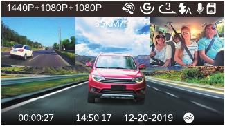 Vantrue - OnDash N4 - Rear Camera Bigger Rear Camera Bigger