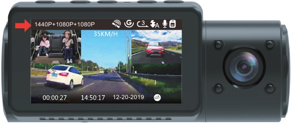 Vantrue - OnDash N4 - Switch Recording Mode/Resolution Switch Recording Mode/Resolution