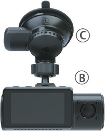 Vantrue - OnDash N4 - VANTRUE® N4 Dash Cam/Suction Cup Mount VANTRUE® N4 Dash Cam/Suction Cup Mount